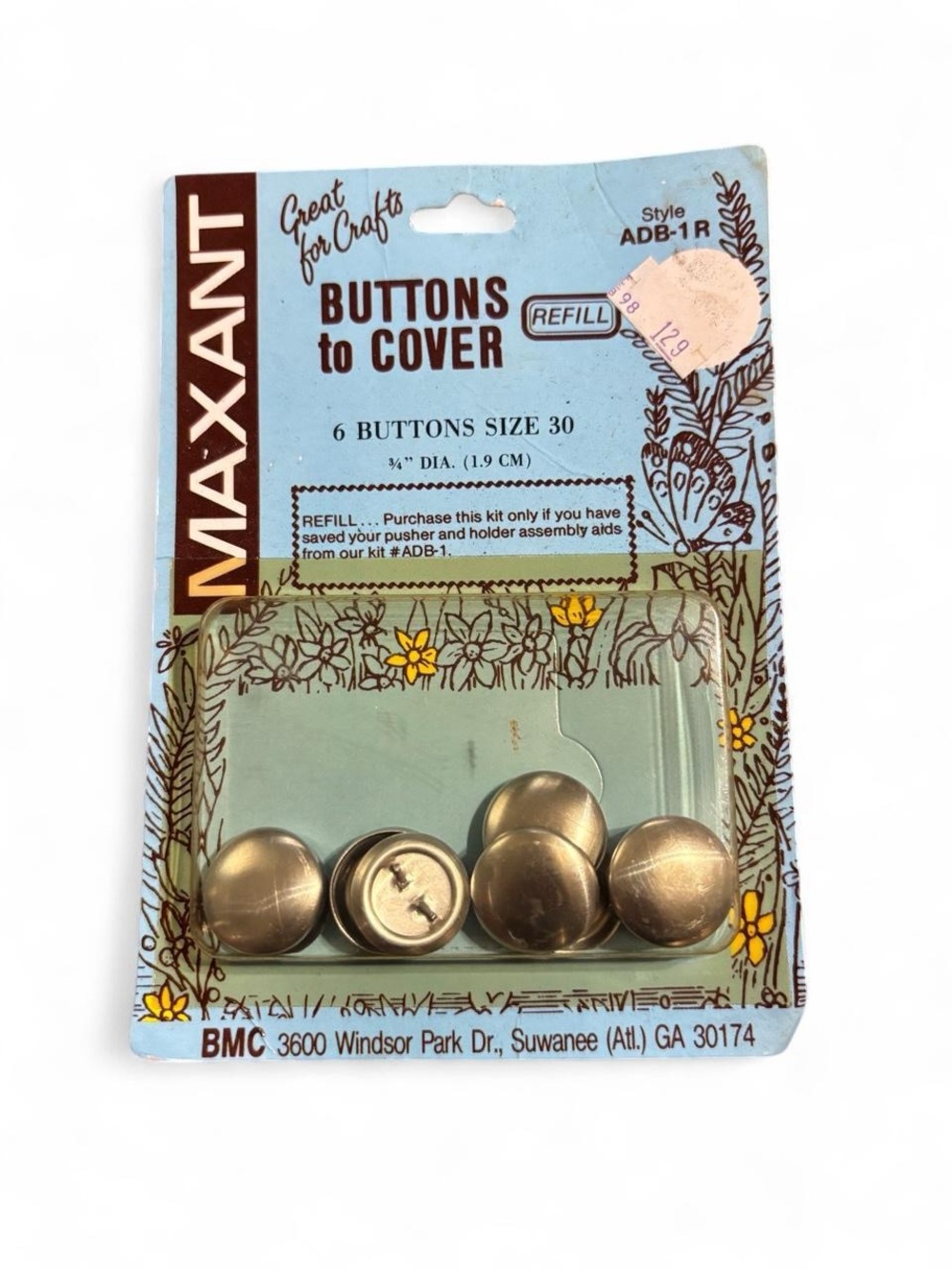 Maxant Buttons to Cover Refill - Buttons Size 30 (6 buttons)